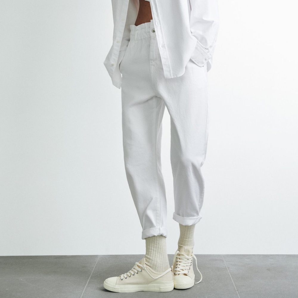 Zara Baggy Paperbag Jeans 0 Gem